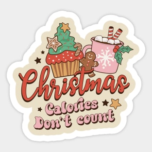 Christmas Calories Don't Count Sticker